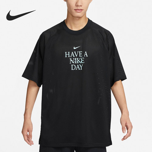 Nike/耐克正品新款男子网眼透气休闲圆领短袖T恤FQ0358-010