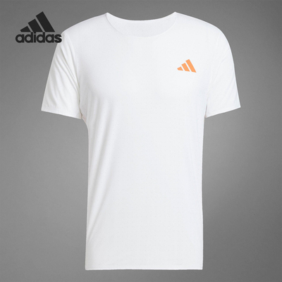 Adidas/阿迪达斯官方正品经典男士跑步健身运动修身圆领T恤JD4200