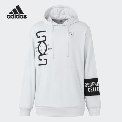 Adidas/阿迪达斯正品春秋男女保暖印花宽松连帽卫衣HS4248