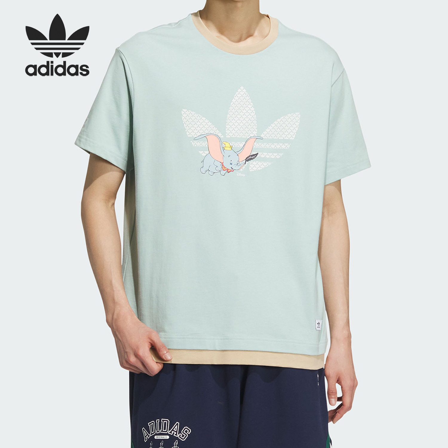 Adidas/阿迪达斯正品三叶草夏季男女运动透气短袖T恤IN1073
