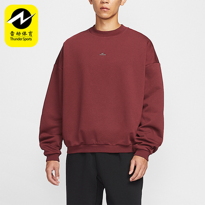 Nike/耐克正品2025冬季男士运动加绒圆领宽松篮球卫衣IM5902-619