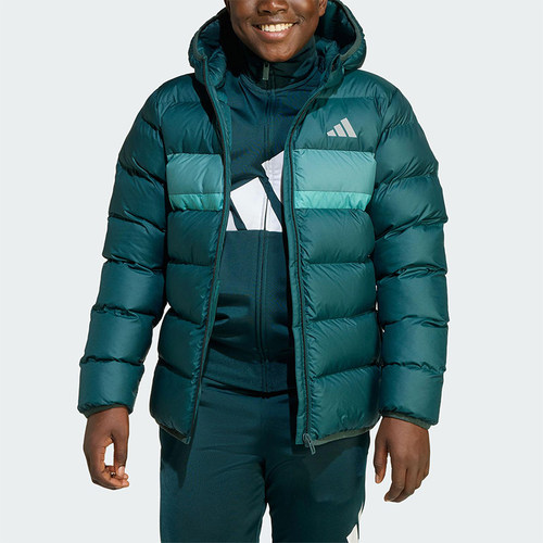 Adidas/阿迪达斯正品2025秋季款大童日常连帽耐穿保暖棉服JL7437