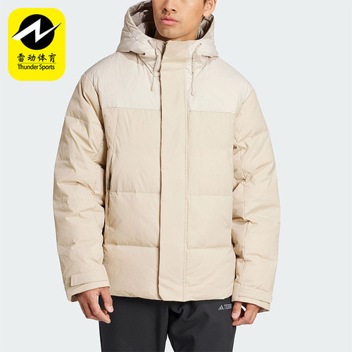 Adidas/阿迪达斯正品冬季新款男士户外连帽防风保暖羽绒服IX7925