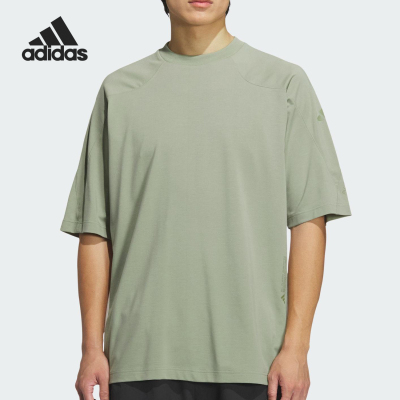 Adidas/阿迪达斯正品2025夏季男士宽松透气圆领短袖JZ8430