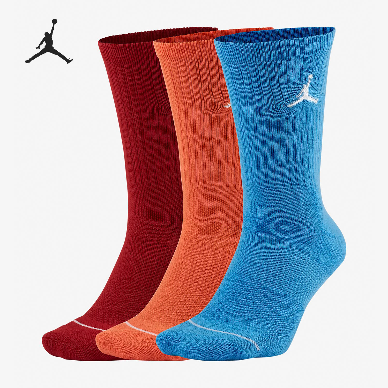 Nike/耐克正品当季新款Jordan男女三双装篮球运动中筒袜SX5545