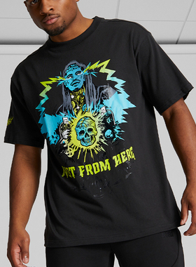 Puma/彪马正品 MELO BLUE HIVE 男士印花短袖T恤625146-01