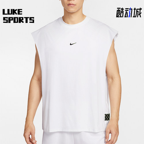 Nike/耐克正品Dri-FIT男士运动无袖宽松篮球透气上衣HV1889-100