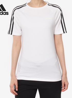 Adidas/阿迪达斯正品新款 女子D2M 3S TEE圆领短T恤 EH8723