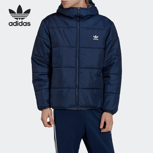Adidas/阿迪达斯官方正品三叶草男士双面穿保暖运动棉服HM2462