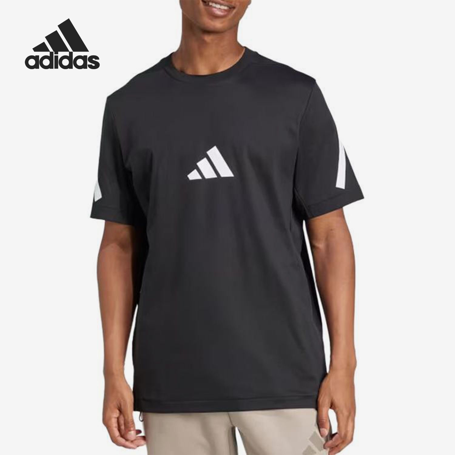 Adidas/阿迪达斯官方正品夏季新款男士宽松透气圆领短袖T恤JC7920