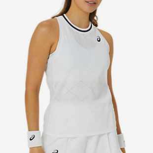 背心2042A291 Asics 女士训练户外运动圆领无袖 新款 100 亚瑟士正品