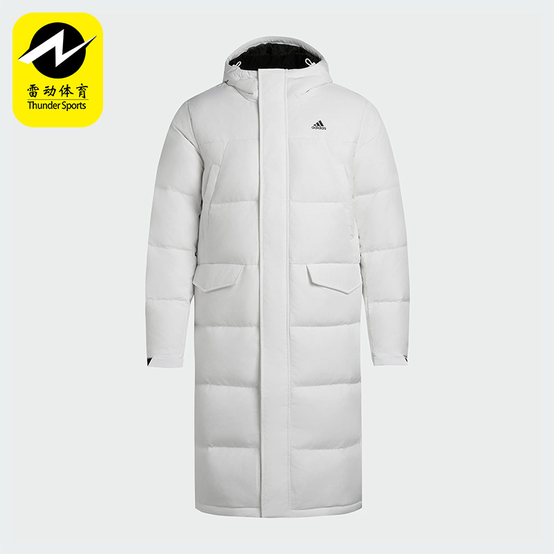 Adidas/阿迪达斯正品冬季新款男女连帽保暖长款羽绒服外套KF6749