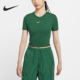 耐克正品 运动女士时尚 简约紧身露脐短袖 Nike T恤FB2874 341