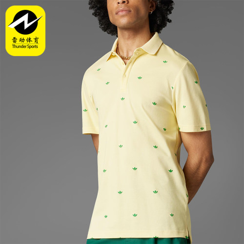 Adidas/阿迪达斯正品三叶草男士训练套头印花耐穿POLO衫JM8257