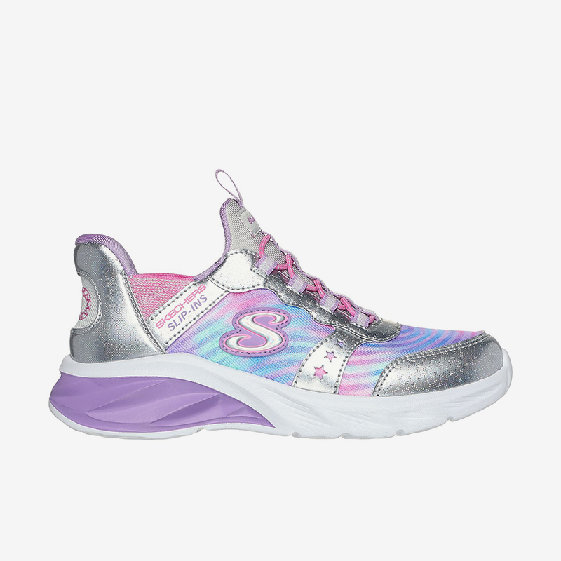 Skechers/斯凯奇正品春季新款大童舒适网面透气一脚蹬休闲鞋