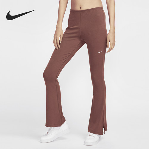 Nike/耐克正品秋季新款女士街舞细罗纹喇叭紧身裤FQ2114-218