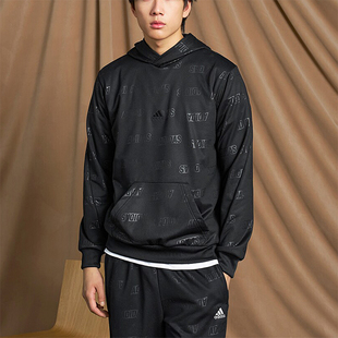 Adidas/阿迪达斯正品新款男士运动休闲连帽卫衣套头衫IJ6435