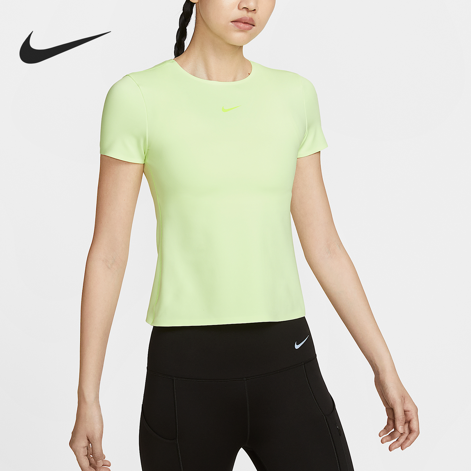 Nike/耐克正品夏季Form女士训练健身修身短袖T恤HQ8080-701