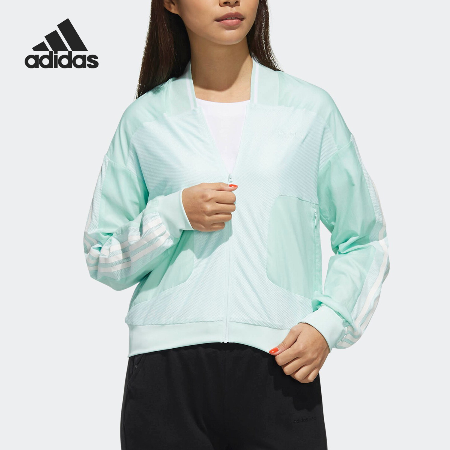 Adidas/阿迪达斯正品女子 春季新款轻薄舒适 防风运动夹克 DZ9291