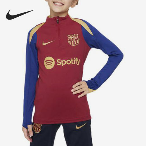 Nike耐克正品F.C. Barcelona Strike小童训练长袖T恤FJ5534-621