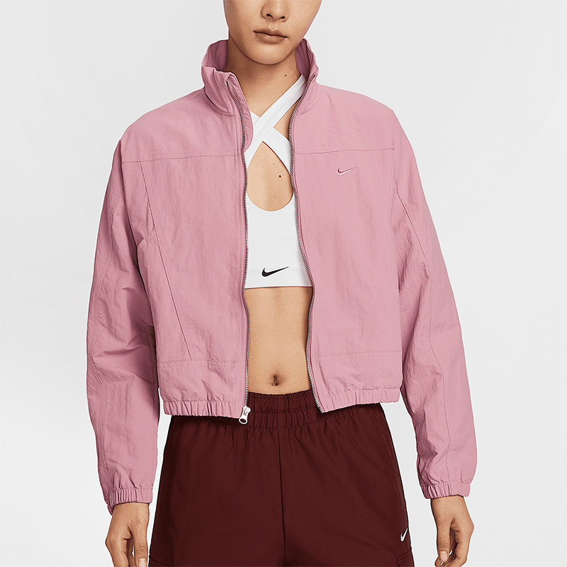 Nike/耐克正品新款女士梭织短款立领休闲夹克外套HJ1000-699