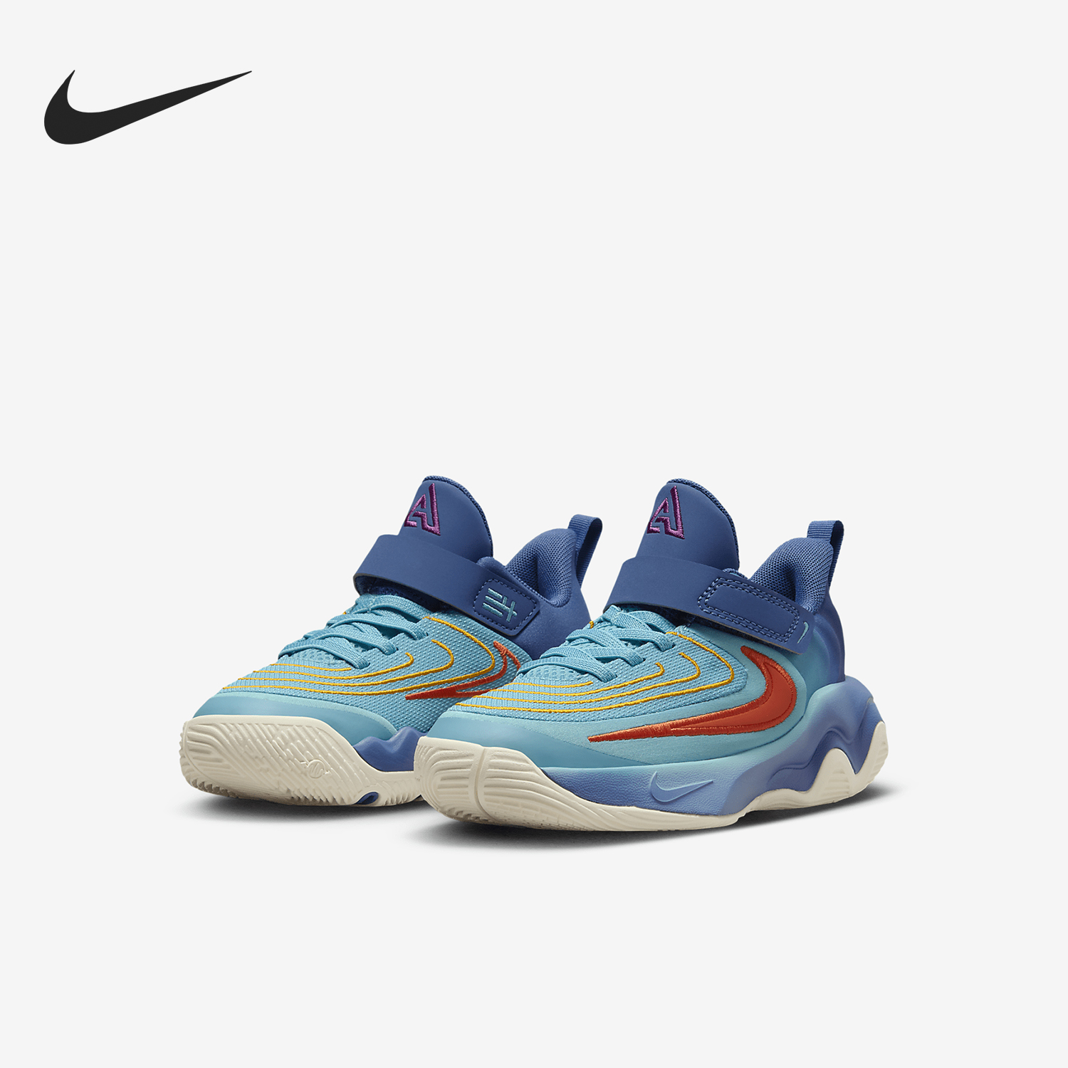 Nike/耐克正品时尚儿童时尚轻便防滑低帮篮球鞋FZ6733-400