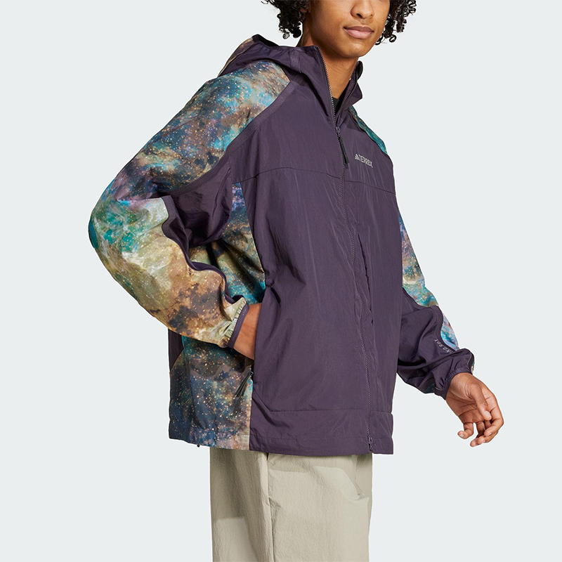 Adidas/阿迪达斯正品2025春秋款男士拼接经典户外梭织外套JD5839