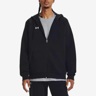 UA/安德玛正品Rival Fleece FZ Hoodie男士户外外套1379767-001