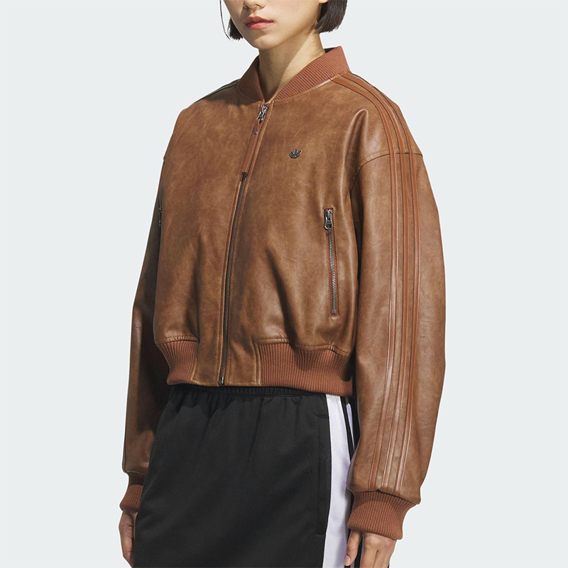 Adidas/阿迪达斯正品三叶草女士宽松复古保暖运动立领棉服KC2655