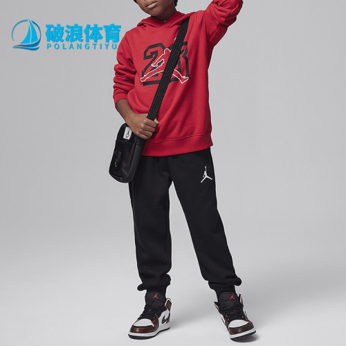Nike/耐克正品JORDAN新款婴童红黑色柔软卫衣套装FZ1744-010