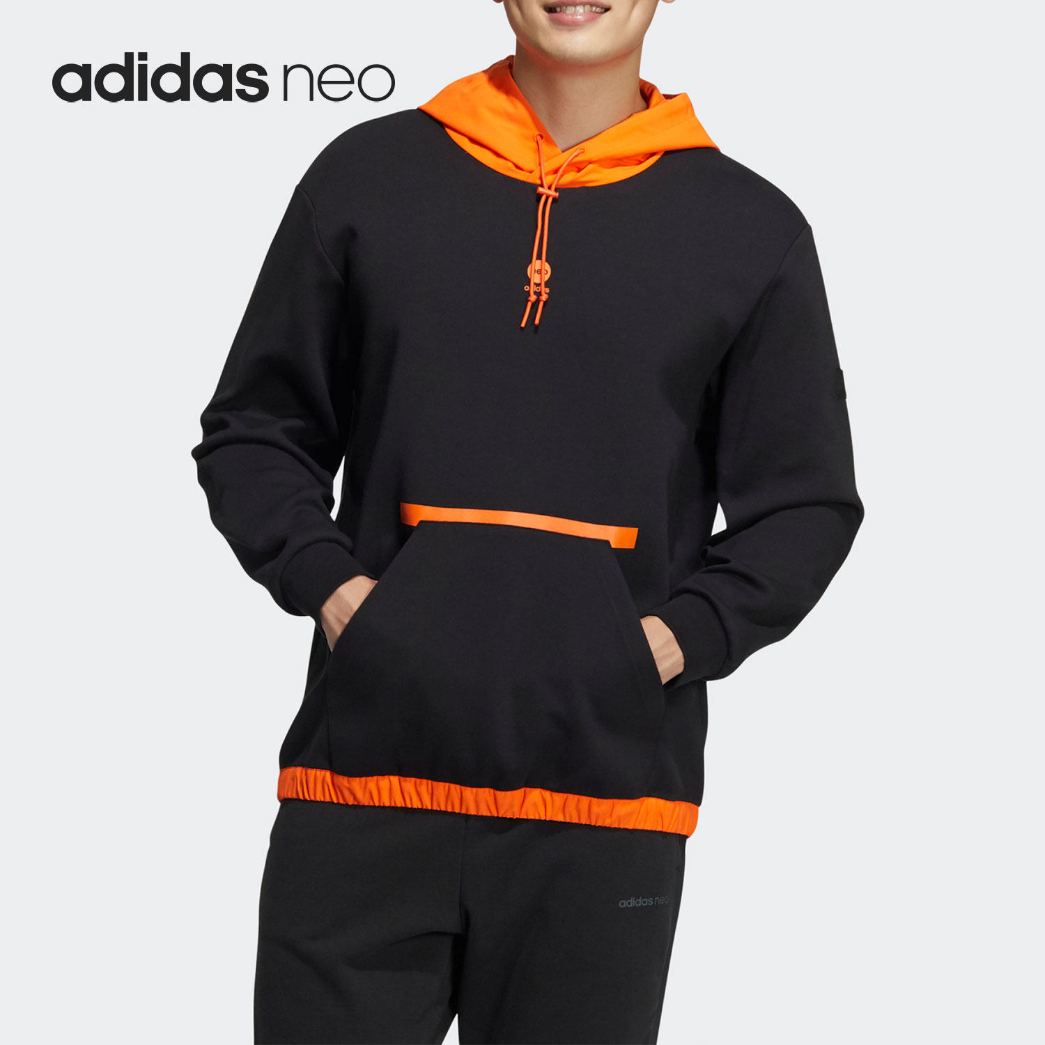 阿迪达斯男子连帽套头卫衣