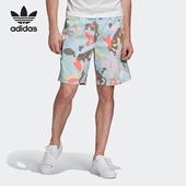 男子印花休闲透气短裤 三叶草夏季 FM2244 阿迪达斯正品 Adidas