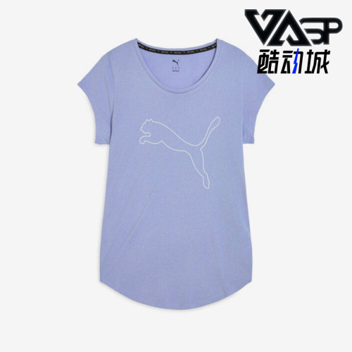 Puma/彪马正品2025夏季款女士运动印花经典小U领短袖520320-28