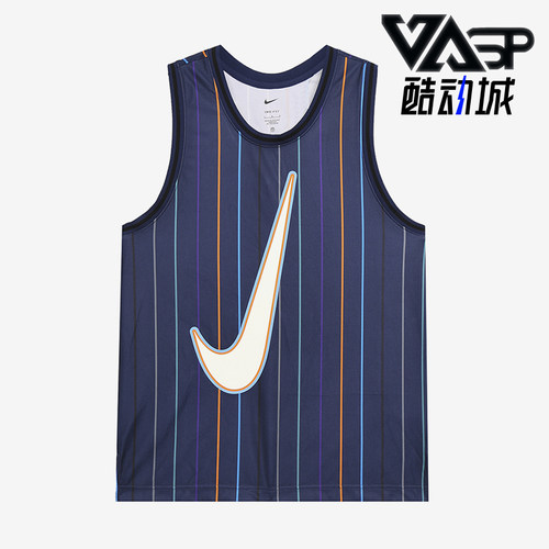 Nike/耐克正品夏季男士圆领篮球运动经典透气无袖T恤DX0436-410