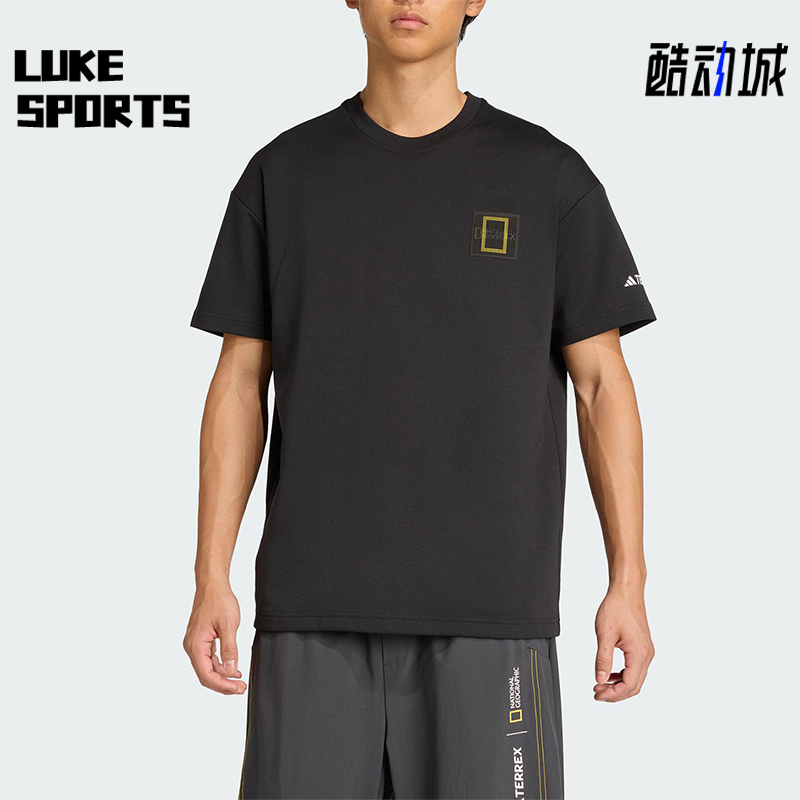 Adidas/阿迪达斯正品夏季男女圆领套头简约经典印花短袖T恤KC2352