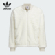 Adidas 阿迪达斯正品 三叶草男女简约毛绒休闲宽松外套JD3777