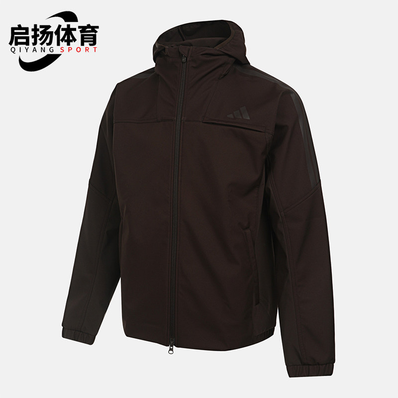 Adidas/阿迪达斯正品2025冬季款男士日常连帽耐穿梭织外套KG5180