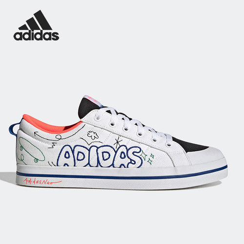 Adidas/阿迪达斯正品NEO男女运动休闲轻便帆布低帮板鞋HP3166