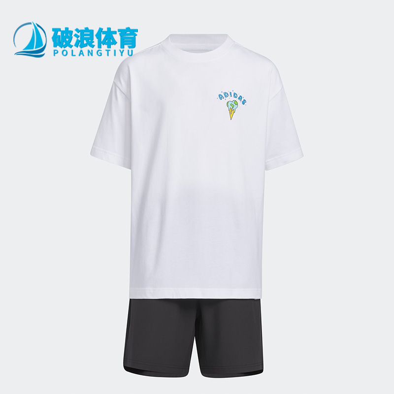 阿迪达斯正品短袖套装儿童