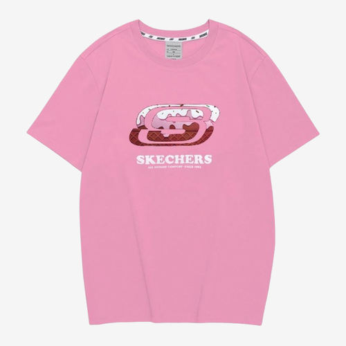 Skechers斯凯奇正品缤纷休闲系列男女印花短袖T恤FHL223U042-004C