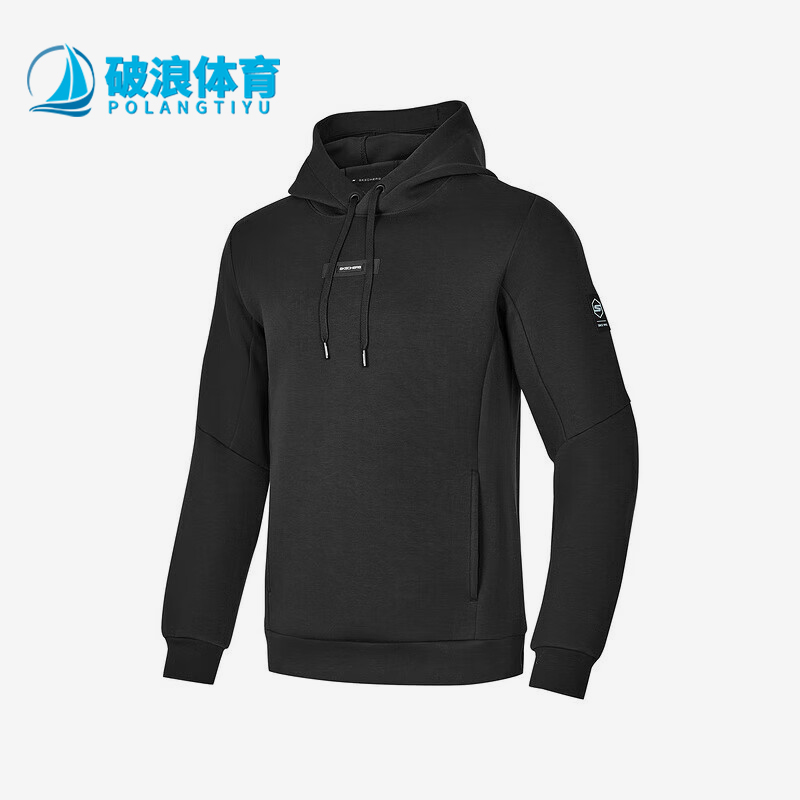 Skechers/斯凯奇正品新款男士运动休闲针织连帽卫衣套头衫