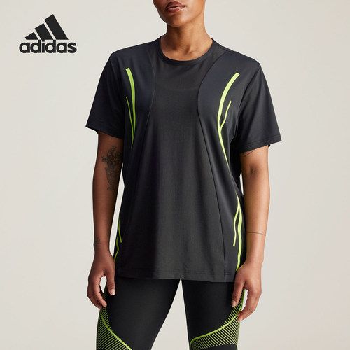 Adidas/阿迪达斯正品SMC女士宽松透气圆领跑步运动短袖IZ0169