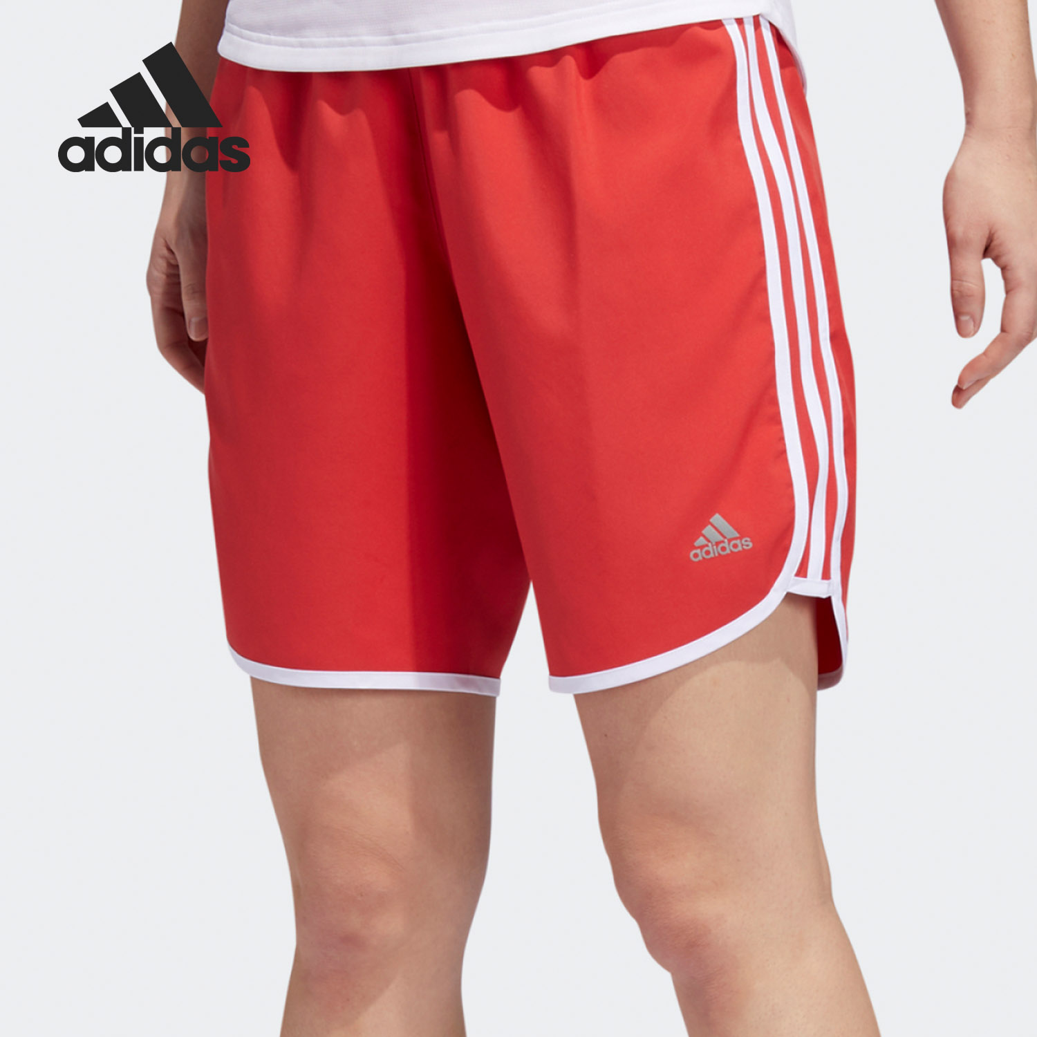 Adidas/阿迪达斯正品女子夏季三条纹透气跑步运动短裤 FL7268