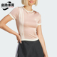 透气短袖 三叶草女士运动三条纹短款 JJ0962 阿迪达斯正品 Adidas