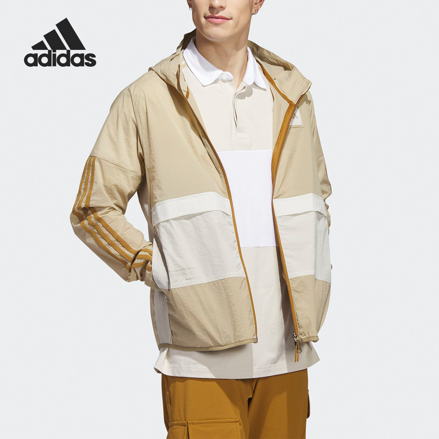 Adidas/阿迪达斯正品春季新款男子高尔夫运动连帽外套HS3205