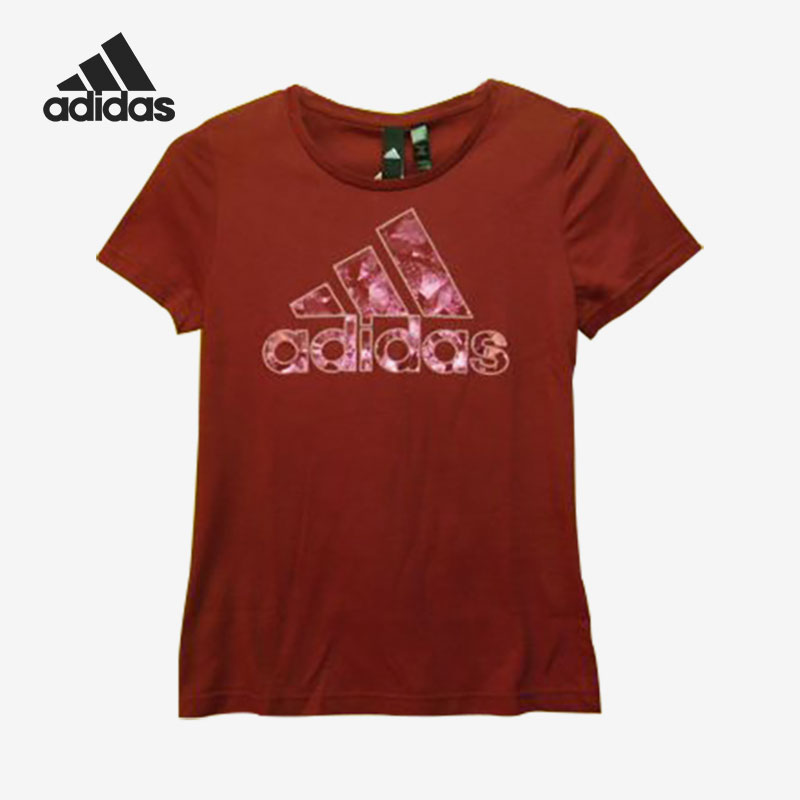 Adidas/阿迪达斯正品女子 LOGO 经典透气运动短袖T恤 DJ1595