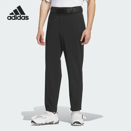 Adidas/阿迪达斯官方正品男士黑色休闲梭织高尔夫运动裤JY8273