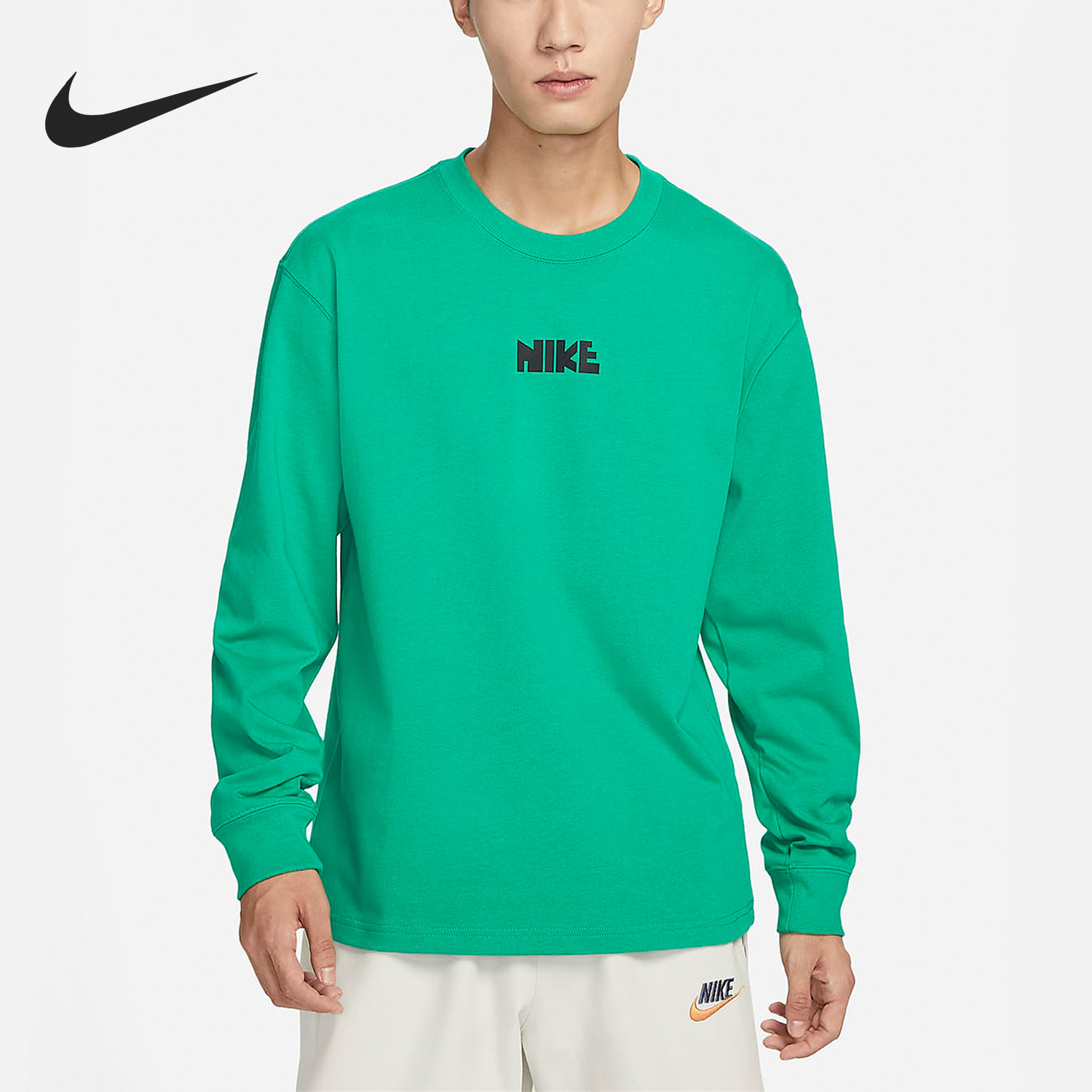 Nike/耐克正品冬季新款男子运动休闲印花长袖T恤FN0253-324