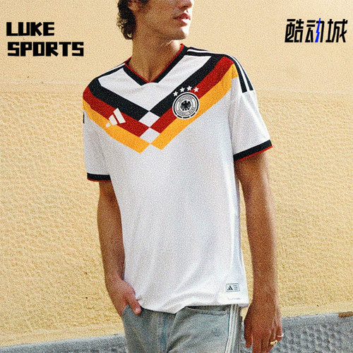 Adidas/阿迪达斯正品GERMANY 26男女运动足球修身训练短袖JN2066