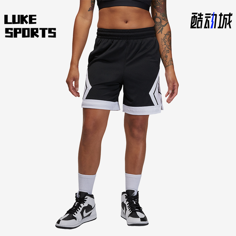 Nike/耐克正品JORDAN女士耐穿运动拼接透气篮球短裤FB4589-010
